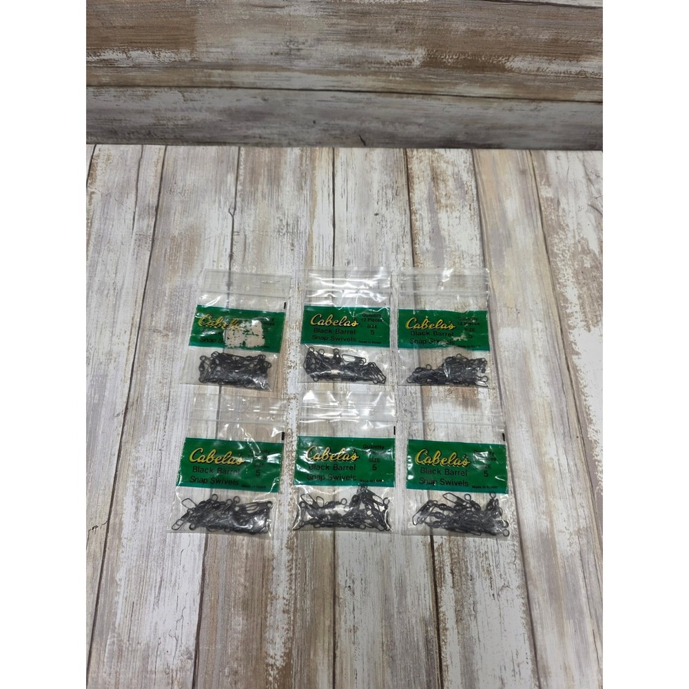 Cabelas Black Barrel Snap Swivels Size 5‎ Fishing Tackle 6 Packs, 12 per pack